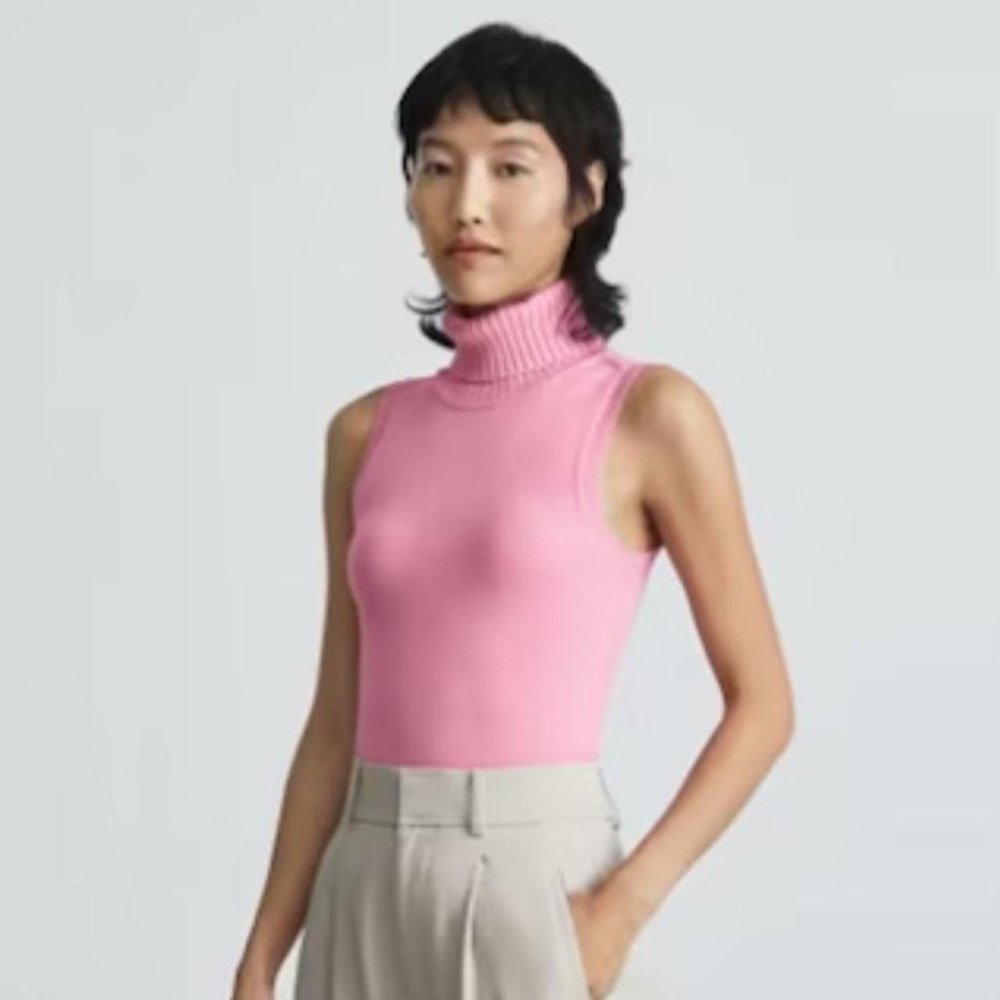 Everlane - The cotton merino sleeveless turtleneck bodysuit